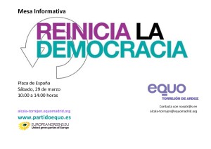 Cartel Mesa Plaza España 29-03-2014